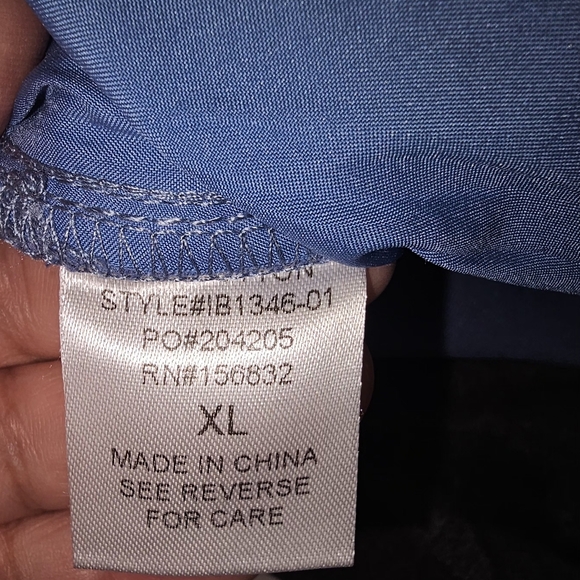 BiBi Blue Boot-Cut Pants with Multicolor Flower Motifs - Picture 11 of 12